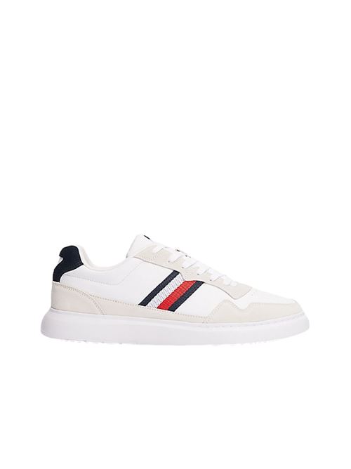 Sneaker  in pelle bianco/blu Tommy Hilfiger | FM0FM048890K6